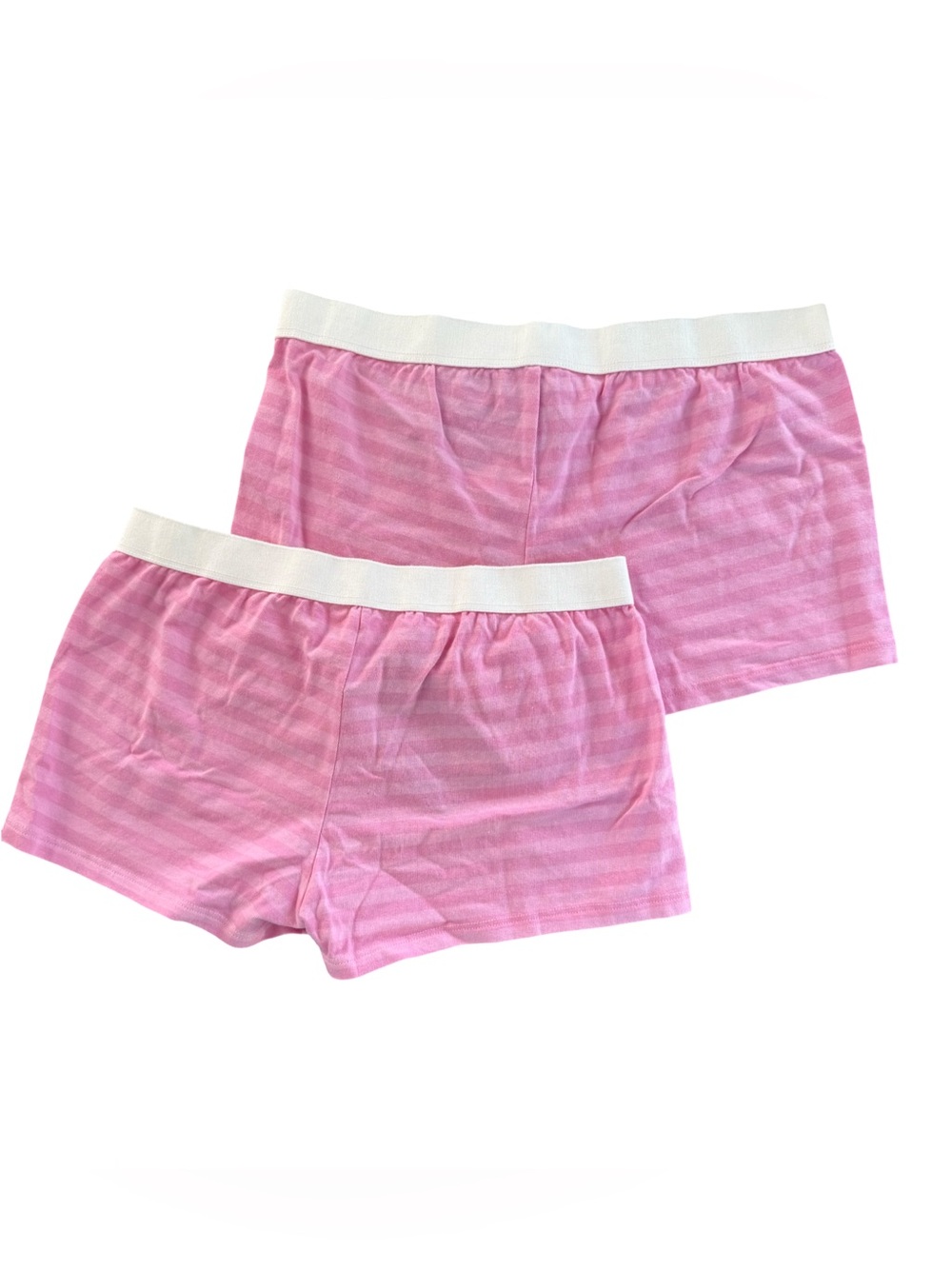 Brandy Melville Pink Bundle of 2 Striped Pajama Boyshorts NWT One Size - Picture 2 of 5